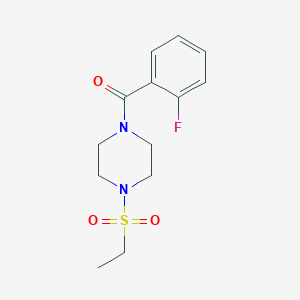 molecular formula C13H17FN2O3S B5648002 1-(ethylsulfonyl)-4-(2-fluorobenzoyl)piperazine 