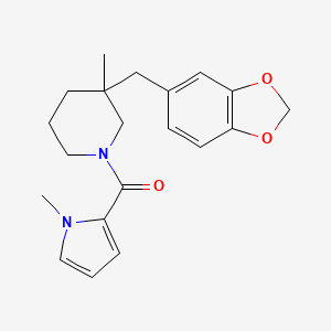 molecular formula C20H24N2O3 B5648007 3-(1,3-benzodioxol-5-ylmethyl)-3-methyl-1-[(1-methyl-1H-pyrrol-2-yl)carbonyl]piperidine 