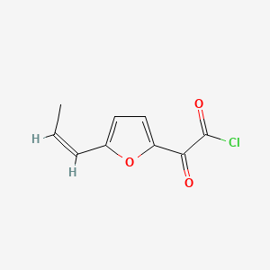 molecular formula C9H7ClO3 B564801 Oxo{5-[(1Z)-prop-1-en-1-yl]furan-2-yl}acetyl chloride CAS No. 100750-55-8