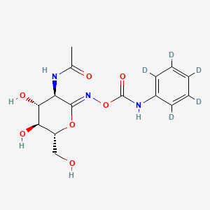 molecular formula C15H19N3O7 B564803 (Z)-O-(2-乙酰氨基-2-脱氧-D-吡喃葡萄糖苷基)氨基N-苯基-d5-氨基甲酸酯 CAS No. 1331383-16-4