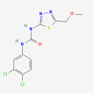 molecular formula C11H10Cl2N4O2S B5648045 N-(3,4-dichlorophenyl)-N'-[5-(methoxymethyl)-1,3,4-thiadiazol-2-yl]urea 