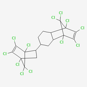 molecular formula C18H12Cl12 B564805 1,8,9,10,11,11-hexachloro-4-(1,4,5,6,7,7-hexachloro-2-bicyclo[2.2.1]hept-5-enyl)tricyclo[6.2.1.02,7]undec-9-ene CAS No. 26595-57-3