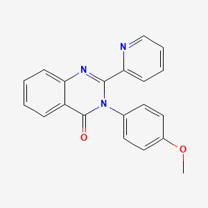 molecular formula C20H15N3O2 B5648057 3-(4-methoxyphenyl)-2-(2-pyridinyl)-4(3H)-quinazolinone 