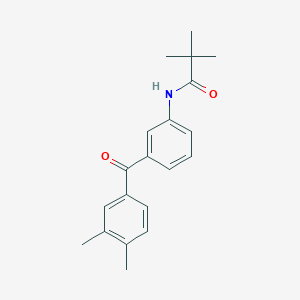 molecular formula C20H23NO2 B5648067 N-[3-(3,4-dimethylbenzoyl)phenyl]-2,2-dimethylpropanamide 