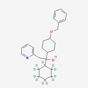 molecular formula C26H35NO2 B564807 1-Cyclohexyl-1-(4-benzyloxycyclohexyl)-2-(2-pyridinyl)ethanol-d11(Mixture of Diastereomers) CAS No. 1189891-05-1