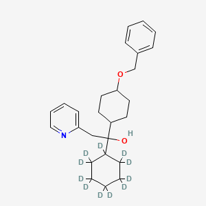 molecular formula C26H35NO2 B564807 1-环己基-1-(4-苄氧基环己基)-2-(2-吡啶基)乙醇-d11（非对映异构体的混合物） CAS No. 1189891-05-1