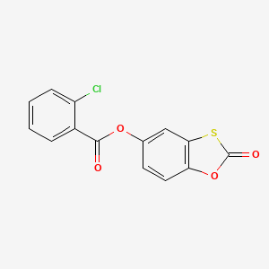 molecular formula C14H7ClO4S B5648083 2-oxo-1,3-benzoxathiol-5-yl 2-chlorobenzoate 