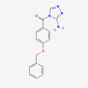 molecular formula C16H14N4O2 B5648099 4-[4-(benzyloxy)benzoyl]-4H-1,2,4-triazol-3-amine 