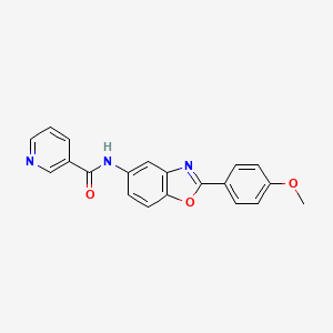 molecular formula C20H15N3O3 B5648105 N-[2-(4-methoxyphenyl)-1,3-benzoxazol-5-yl]nicotinamide 