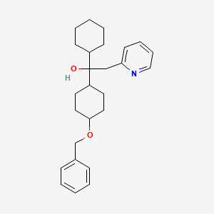 molecular formula C26H35NO2 B564811 1-Cyclohexyl-1-(4-benzyloxycyclohexyl)-2-(2-pyridinyl)ethanol CAS No. 1189997-39-4