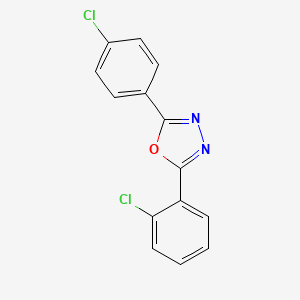 molecular formula C14H8Cl2N2O B5648115 2-(2-chlorophenyl)-5-(4-chlorophenyl)-1,3,4-oxadiazole 