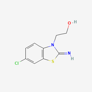 molecular formula C9H9ClN2OS B5648123 2-(6-chloro-2-imino-1,3-benzothiazol-3(2H)-yl)ethanol 