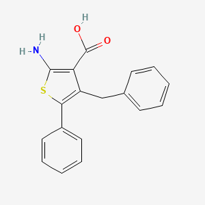 molecular formula C18H15NO2S B5648128 2-amino-4-benzyl-5-phenyl-3-thiophenecarboxylic acid 