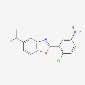 molecular formula C16H15ClN2O B5648142 4-chloro-3-(5-isopropyl-1,3-benzoxazol-2-yl)aniline 