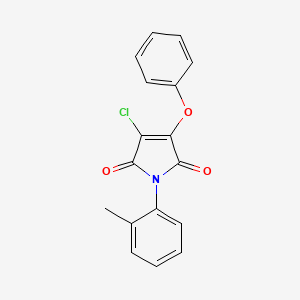 molecular formula C17H12ClNO3 B5648157 3-chloro-1-(2-methylphenyl)-4-phenoxy-1H-pyrrole-2,5-dione 