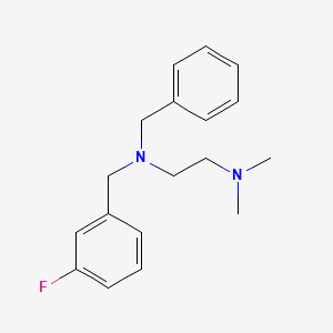 molecular formula C18H23FN2 B5648189 N-benzyl-N-(3-fluorobenzyl)-N',N'-dimethyl-1,2-ethanediamine 