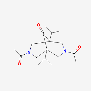 molecular formula C17H28N2O3 B5648194 3,7-diacetyl-1,5-diisopropyl-3,7-diazabicyclo[3.3.1]nonan-9-one 