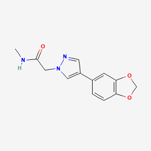molecular formula C13H13N3O3 B5648198 2-[4-(1,3-benzodioxol-5-yl)-1H-pyrazol-1-yl]-N-methylacetamide 