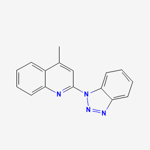 molecular formula C16H12N4 B5648218 2-(1H-1,2,3-benzotriazol-1-yl)-4-methylquinoline 