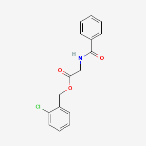 molecular formula C16H14ClNO3 B5648239 2-chlorobenzyl N-benzoylglycinate 