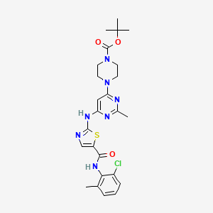 molecular formula C25H30ClN7O3S B564824 N-Boc-N-deshydroxyethyl Dasatinib CAS No. 1159977-13-5