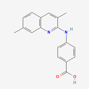 molecular formula C18H16N2O2 B5648259 4-[(3,7-dimethyl-2-quinolinyl)amino]benzoic acid 