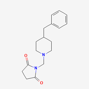 molecular formula C17H22N2O2 B5648272 1-[(4-benzyl-1-piperidinyl)methyl]-2,5-pyrrolidinedione 