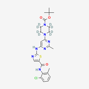 molecular formula C25H30ClN7O3S B564829 N-Boc-N-deshydroxyethyl Dasatinib-d8 CAS No. 1263379-04-9