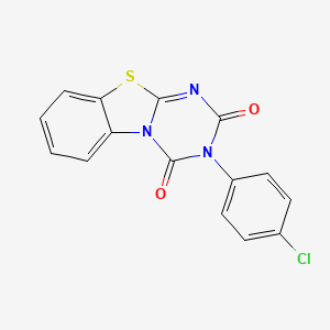 molecular formula C15H8ClN3O2S B5648302 3-(4-chlorophenyl)-2H-[1,3,5]triazino[2,1-b][1,3]benzothiazole-2,4(3H)-dione 
