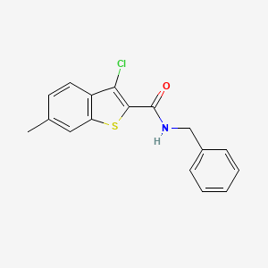 molecular formula C17H14ClNOS B5648304 N-benzyl-3-chloro-6-methyl-1-benzothiophene-2-carboxamide 