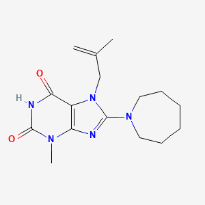 molecular formula C16H23N5O2 B5648314 8-(1-azepanyl)-3-methyl-7-(2-methyl-2-propen-1-yl)-3,7-dihydro-1H-purine-2,6-dione 