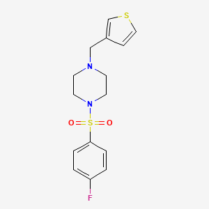 molecular formula C15H17FN2O2S2 B5648325 1-[(4-fluorophenyl)sulfonyl]-4-(3-thienylmethyl)piperazine 