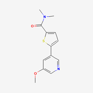 molecular formula C13H14N2O2S B5648329 5-(5-methoxypyridin-3-yl)-N,N-dimethylthiophene-2-carboxamide 