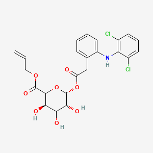 molecular formula C23H23Cl2NO8 B564835 双氯芬酸酰基-β-D-葡糖醛酸烯丙酯 CAS No. 698358-10-0