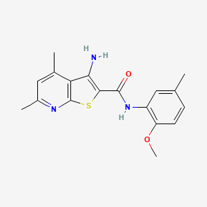 molecular formula C18H19N3O2S B5648357 3-amino-N-(2-methoxy-5-methylphenyl)-4,6-dimethylthieno[2,3-b]pyridine-2-carboxamide 