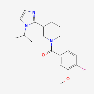 molecular formula C19H24FN3O2 B5648394 1-(4-fluoro-3-methoxybenzoyl)-3-(1-isopropyl-1H-imidazol-2-yl)piperidine 