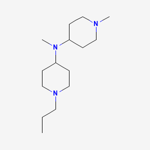 molecular formula C15H31N3 B5648407 N,1-dimethyl-N-(1-propyl-4-piperidinyl)-4-piperidinamine 