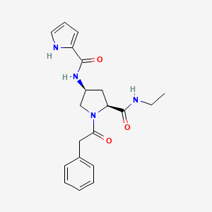 molecular formula C20H24N4O3 B5648426 (4S)-N-ethyl-1-(phenylacetyl)-4-[(1H-pyrrol-2-ylcarbonyl)amino]-L-prolinamide 