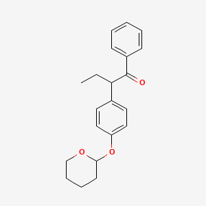 molecular formula C21H24O3 B564845 1-Phenyl-2-[4-[(tetrahydro-2H-pyran-2-YL)oxy]phenyl]-1-butanone CAS No. 82413-31-8
