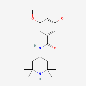 molecular formula C18H28N2O3 B5648469 3,5-dimethoxy-N-(2,2,6,6-tetramethyl-4-piperidinyl)benzamide 