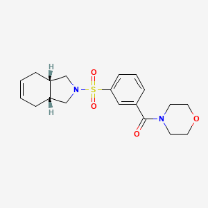 molecular formula C19H24N2O4S B5648484 (3aR*,7aS*)-2-{[3-(morpholin-4-ylcarbonyl)phenyl]sulfonyl}-2,3,3a,4,7,7a-hexahydro-1H-isoindole 