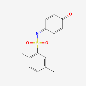 molecular formula C14H13NO3S B5648494 2,5-dimethyl-N-(4-oxo-2,5-cyclohexadien-1-ylidene)benzenesulfonamide 