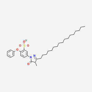 molecular formula C33H48N2O5S B564857 3-Heptadecyl-4-methyl-1-(3-sulfo-4-phenoxyphenyl)-2-pyrazolin-5-one CAS No. 105489-07-4