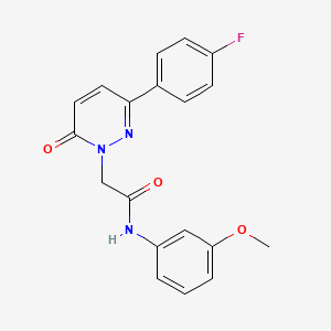 molecular formula C19H16FN3O3 B5648578 2-[3-(4-fluorophenyl)-6-oxo-1(6H)-pyridazinyl]-N-(3-methoxyphenyl)acetamide 