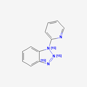 molecular formula C11H8N4 B564859 1-(2-吡啶基)苯并三唑-15N3 CAS No. 1189465-04-0