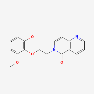 molecular formula C18H18N2O4 B5648591 6-[2-(2,6-dimethoxyphenoxy)ethyl]-1,6-naphthyridin-5(6H)-one 
