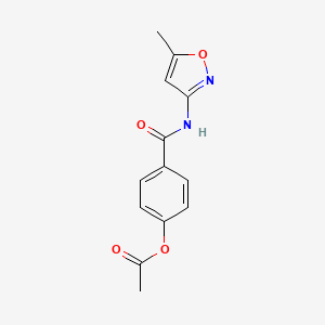 molecular formula C13H12N2O4 B5648613 4-{[(5-methyl-3-isoxazolyl)amino]carbonyl}phenyl acetate 