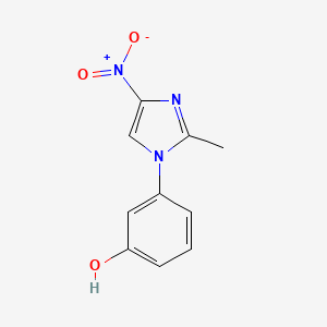 molecular formula C10H9N3O3 B5648620 3-(2-methyl-4-nitro-1H-imidazol-1-yl)phenol 