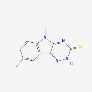 molecular formula C11H10N4S B5648637 5,8-dimethyl-2,5-dihydro-3H-[1,2,4]triazino[5,6-b]indole-3-thione 
