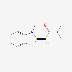 molecular formula C13H15NOS B5648641 3-methyl-1-(3-methyl-1,3-benzothiazol-2(3H)-ylidene)-2-butanone 